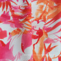 Best quality red flower print 93%polyester 7%spandex Boardshort fabric for making clothes